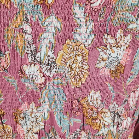 Nurture by Westbound Rose Bloom Top Womens 1X Floral Boho Fairycore Lagenlook - Picture 10 of 12